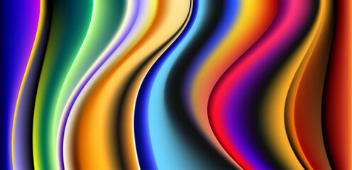 Abstract fluid colorful gradient background. Smooth color flow graphic element. Vibrant and soft blurred color gradation backdrop.