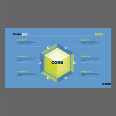 Hexagon Step Diagram Slide Template