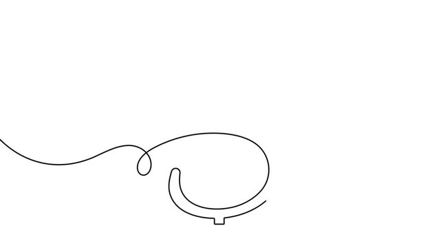 Dollar icon continuous one line drawing financial sign symbol 4k animation video