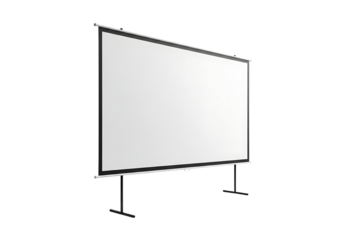 Large projector screen with stand