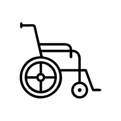 wheelchair icon isolated on white