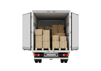 Loaded cargo truck