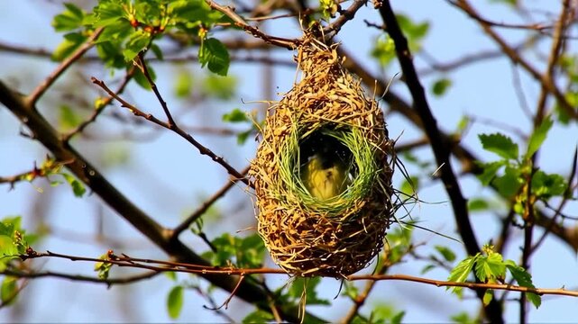bird nest on tree