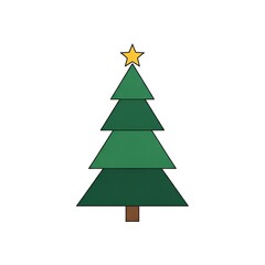 Obraz premium Simple Christmas Tree Icon