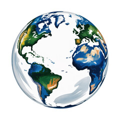 Stunning artistic globe rendering pops with vibrant colors against a stark black background