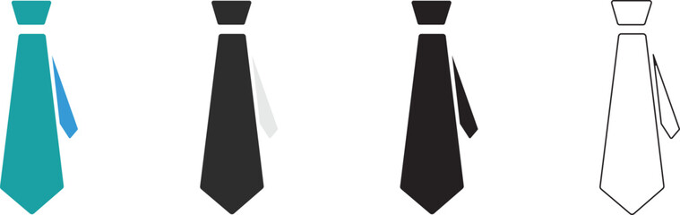 Tie Icon collection various styles for formal and business attire.