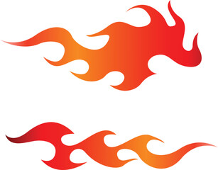 Sports car fire flame decal vector racing tribal vinyl sticker for vehicles.