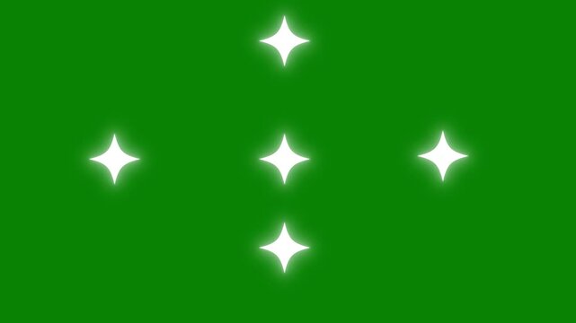 Twinkling star motion graphics with green screen background.star sparkle vector doodles, glowing light effect, retro shine movement,fast glowing line motion.4K Animation