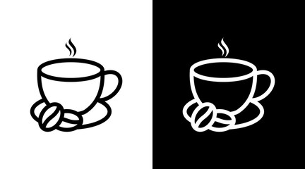 Coffee Mug With Icon Set Design