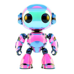 Naklejka premium blue screen robot android