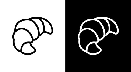 Croissant With Icon Set Design