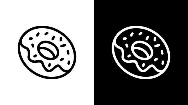 Donut With Icon Set Design