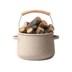 Portable Campfire Cooking Pot Mockup Isolated on Transparent Background