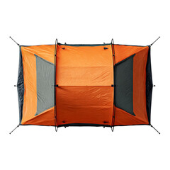Top Perspective of Folded Camping Tent Isolated