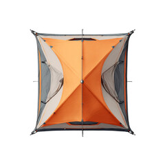 Camping Tent Top View Isolated on Transparent Background