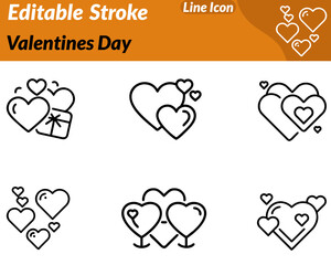 A warm and romantic Valentine’s Day icon featuring a bold heart symbol with gentle curves. Accented by subtle decorative elements like sparkles or a ribbon.Designed in a clean modern style represent. 