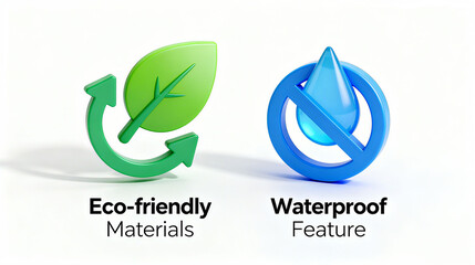 Environmentally friendly materials with waterproof characteristics represent the product features of eco-friendly materials and waterproof capabilities, suitable for daily promotional materials.
