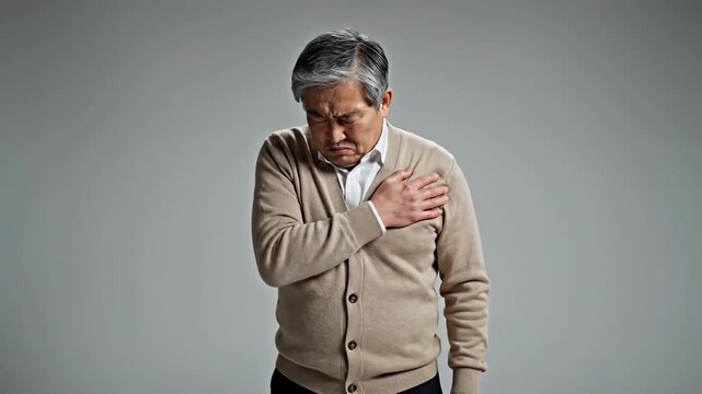 Concerned Senior Citizen Experiences Chest Pain, Signs Pointing To Serious Health Issues