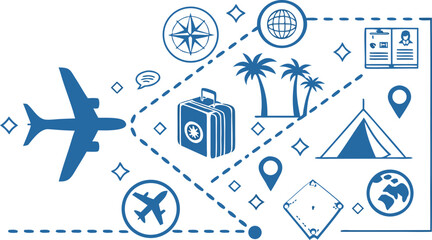 Global Travel and Vacation Planning Concept Illustration