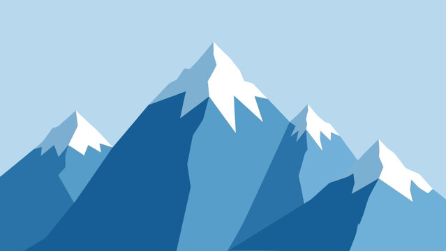 Mountain peaks panorama: A geometric arrangement depicts a majestic mountain range, its peaks reaching skyward, evoking the raw beauty and grandeur of nature.