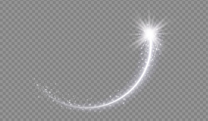 Light glow effect stars bursts with sparkles isolated on transparent background. Stock royalty free vector illustration. PNG