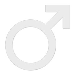PNG Glass Male Gender Symbol, Male gender female icon 3d render. Glassmorphism UI Icon on Alpha Background