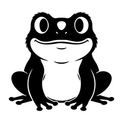 Happy frog sitting