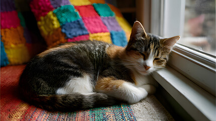 cat lying on the floor