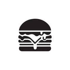 Burger food logo on white background