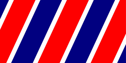 Red blue white stripe element background for printable and digital use. Geometric shape wallpaper. Diagonal striped pattern vector illustration
