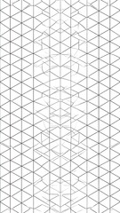 Fototapeta premium Geometric figure outline on a grid of triangles fades towards the center