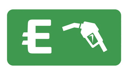 A green gas pump icon serves as a 3d vector illustration and eco energy symbol for business design, representing a recycle concept through an ecology sign