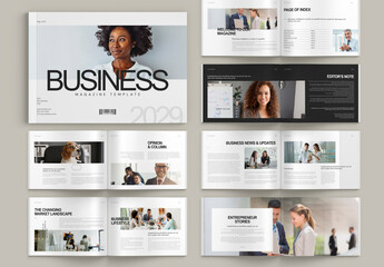 Business Magazine Landscape Layout