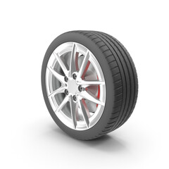Obraz premium Car tire with rim