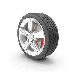 Obraz premium Car tire with rim