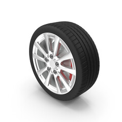 Obraz premium Car tire with rim