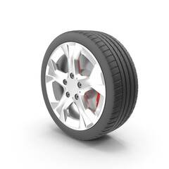 Obraz premium Car tire with rim