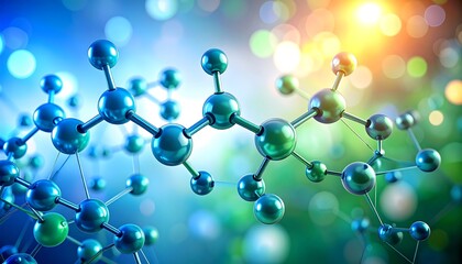 Abstract 3D molecular model