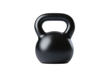 transparent kettlebell isolated on transparent background for fitness and exercise routines, strength training equipment.