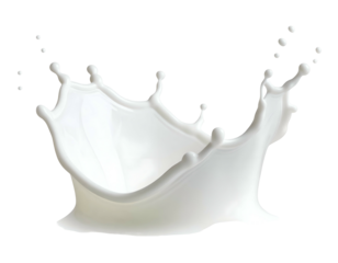 White liquid forms an elegant splash crown on black