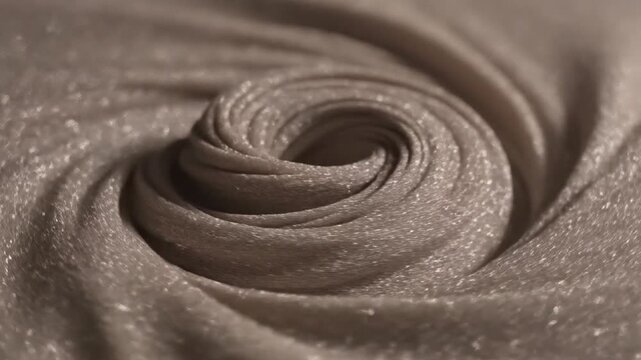 Delicate chocolate swirl pattern on smooth creamy surface