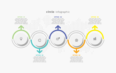 Vector infographic business template colorful design