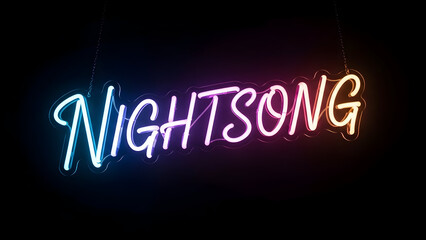 Obraz premium A glowing neon sign spelling out the word 