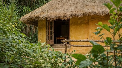 Mud hut in an Indian village