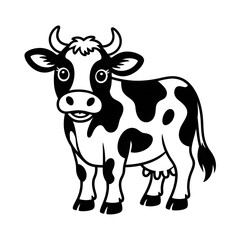 cow isolated on white