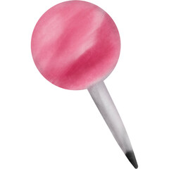 Cute Pink Lollipop Candy Illustration Design