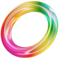 Abstract Rainbow Circle Graphic