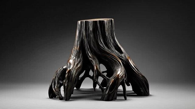 Unique Wooden Root Table - A Fusion of Nature and Design.