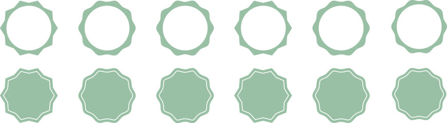 Verified badges. Different Stamp Lebel Vector Shape.  Vintage labels. Colored stickers. A collection of different types and colors icon.