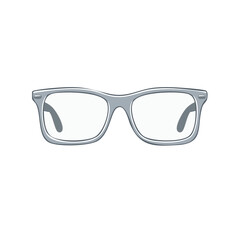 Fototapeta premium Vintage Style Gray Framed Eye Glasses with Clear Lenses for Corrective Vision and Fashion